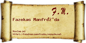 Fazekas Manfréda névjegykártya